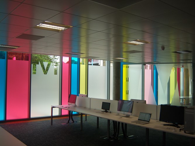 Transparent colour window film