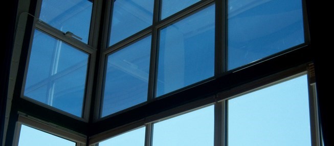 Colored glass windows effect reflection light sunlight daylight rays  interior design