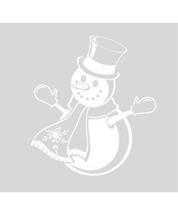 Printed Christmas Snowman Design 005